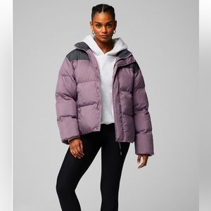 Fabletics Essential Puffer Color: Plum Cactus/Onyx Size Medium NWT